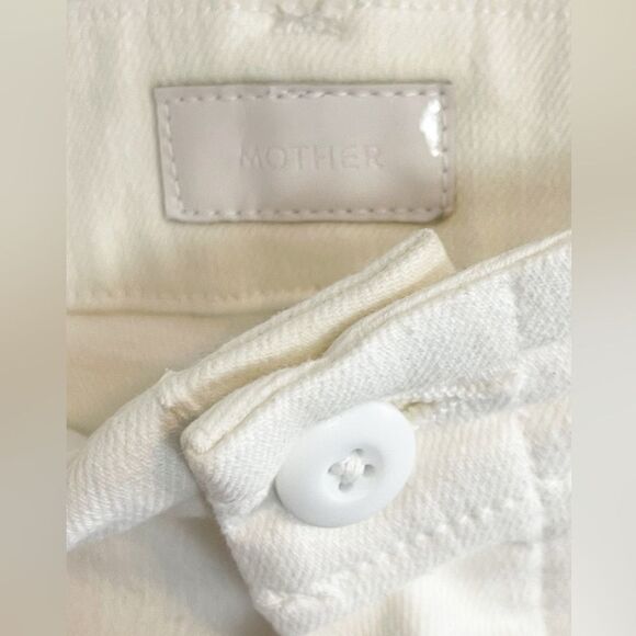 Mother Patch Pocket Private Ankle Fray Jeans White Fairest of them all 28 - Picture 6 of 12